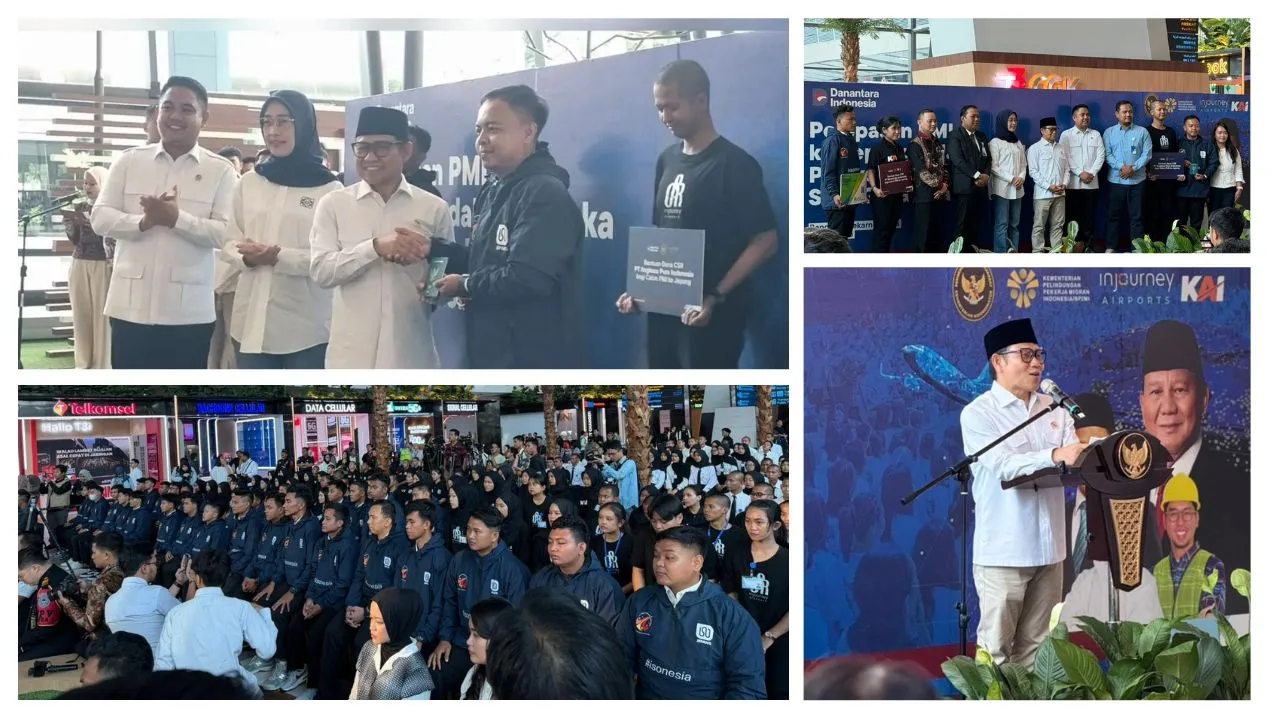 menko muhaimin iskandar lepas - Menko PM Muhaimin Iskandar Lepas 200 PMI Terampil ke Jepang, Menuju Pelaksanaan SMK Go Global